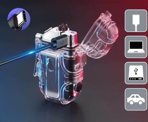 أقوى إختراع مصباح مع ولاعة قوية بدون غاز مدى الحياة تسحقو في حياتك توصيل مجاني