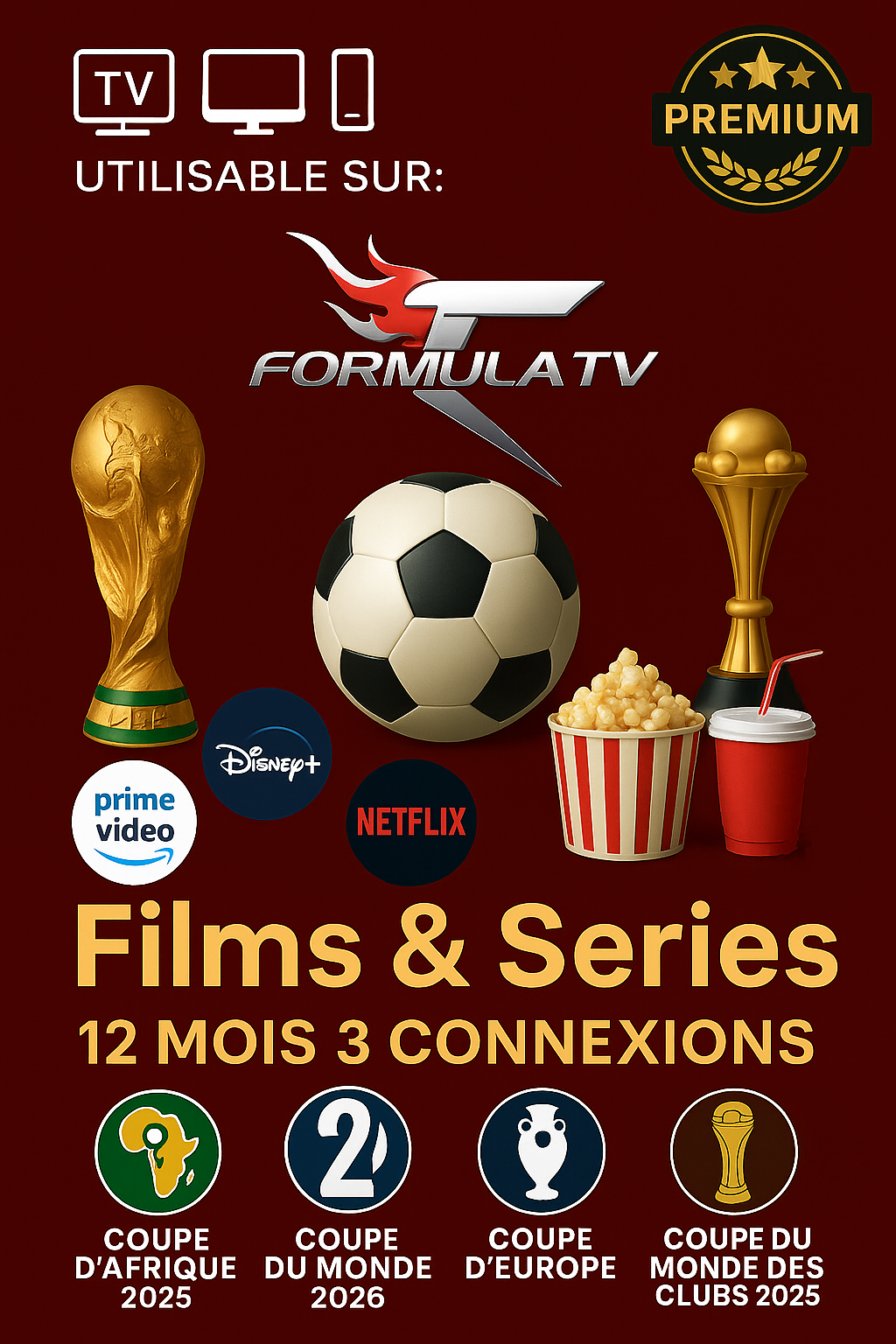 Formula TV - Le Meilleur Abonnement IPTV en Algérie 🇩🇿 | 12 Mois – 3 Connexions Simultanées | Sans Bug – Contenu Complet – Compatible Tous Appareils