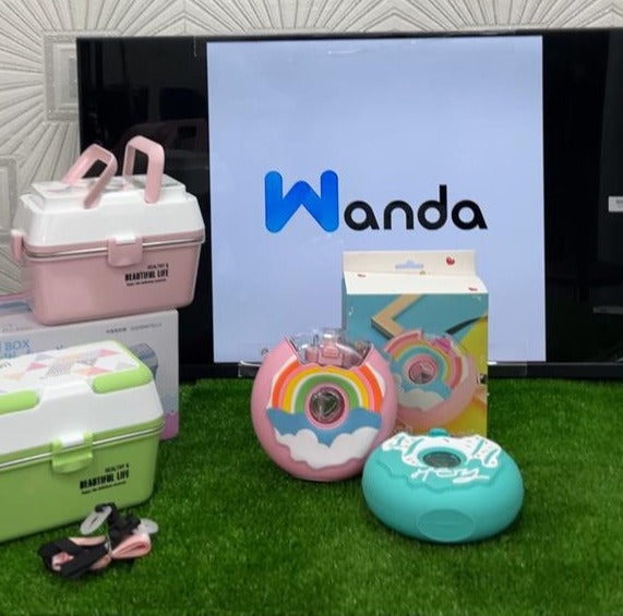 مجموعة الأطفال المتألقين المتكونة من صندوق حفظ الطعام التعددة الوضائف مع قنينة الماء السحرية باك الصيف